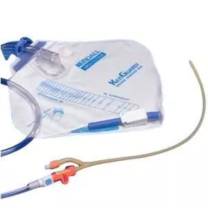 100% Silicone 2-Way Closed Foley Catheter Tray 18 Fr 5 cc