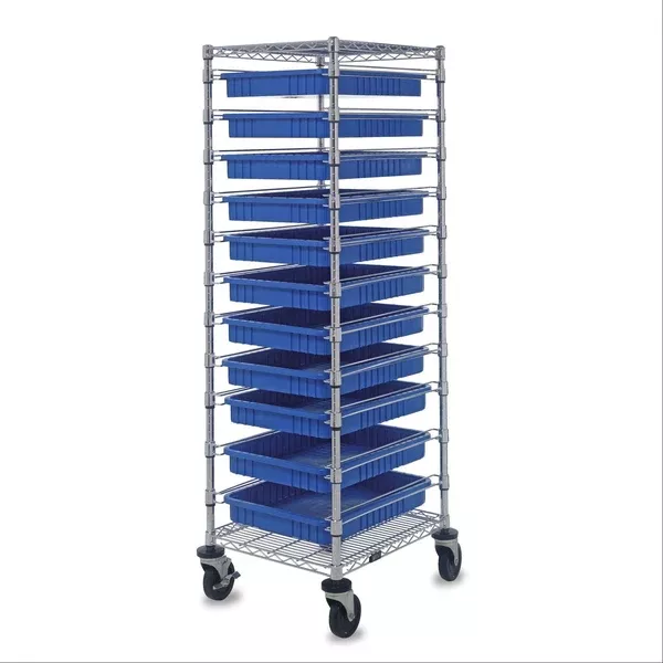 11-Container Divider Box Cart 11-Container Bin Cart • Frame: 21"W x 24"D x 74"H • Boxes: 17.5"W x 22.5"D x 3"H ,1 Each