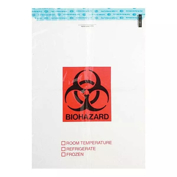 13"W x 18"H Adhesive Closure Specimen Bags with Pockets 13"W x 18"H with Pockets ,500 Per Pack