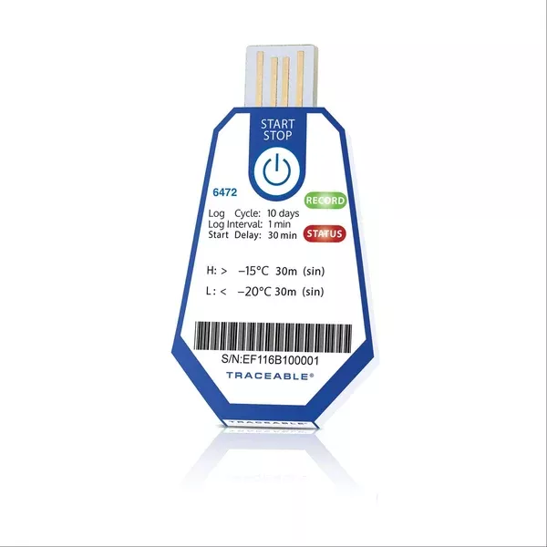 -20 to 15 Degree C TraceableONE SingleUse Datalogger 10 Day ,10 Per Pack