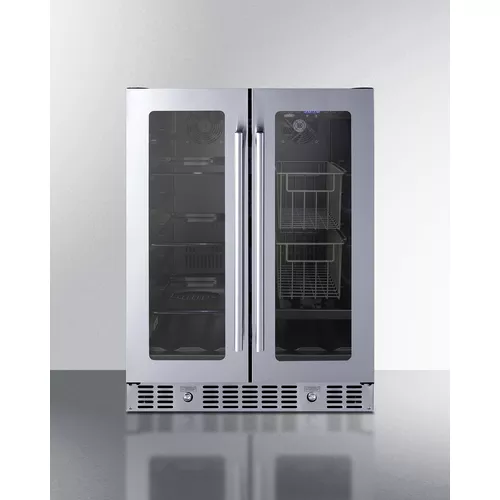 24" Built-In Dual-Zone Produce Refrigerator,ADA CompliantSummit ALFD24WBVCSSPANTRY