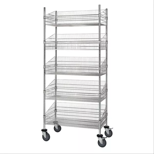 24" Mobile Post Basket Shelving 24"W x 24"L ,1 Each