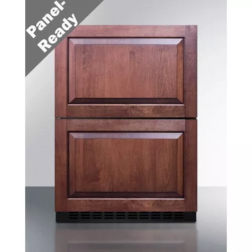 24" Wide 2-Drawer Refrigerator-Freezer(Panels Not Included)Summit ADRF244PNR