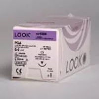 3/0 PolySyn Suture, Undyed Braided, 27"/70cm, C6, 19mm 3/8 Circle, 12/bxLook 423B