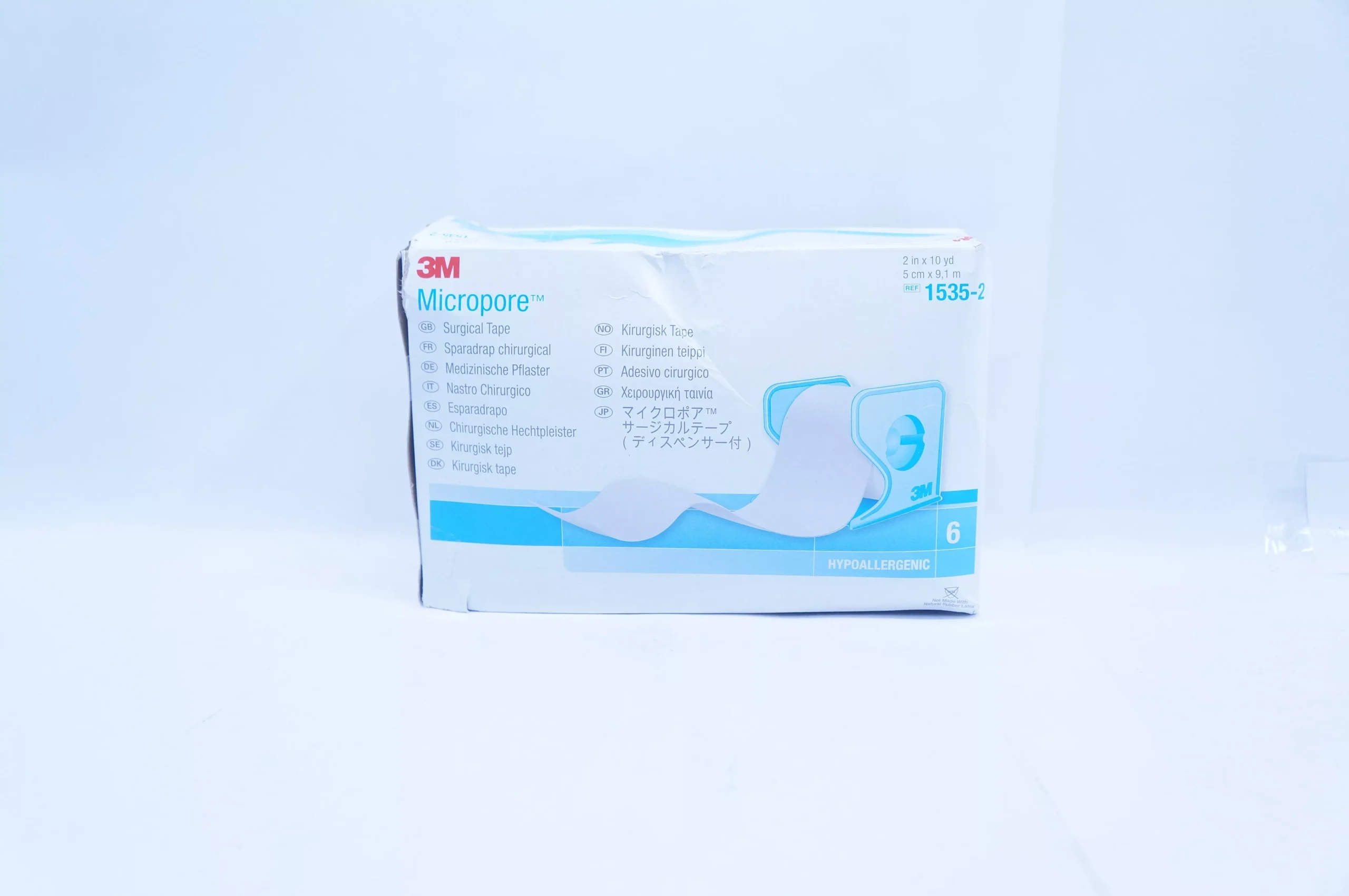 3M 1535-2 Micropore Surgical Tape 2in x 10yd - Box of 4