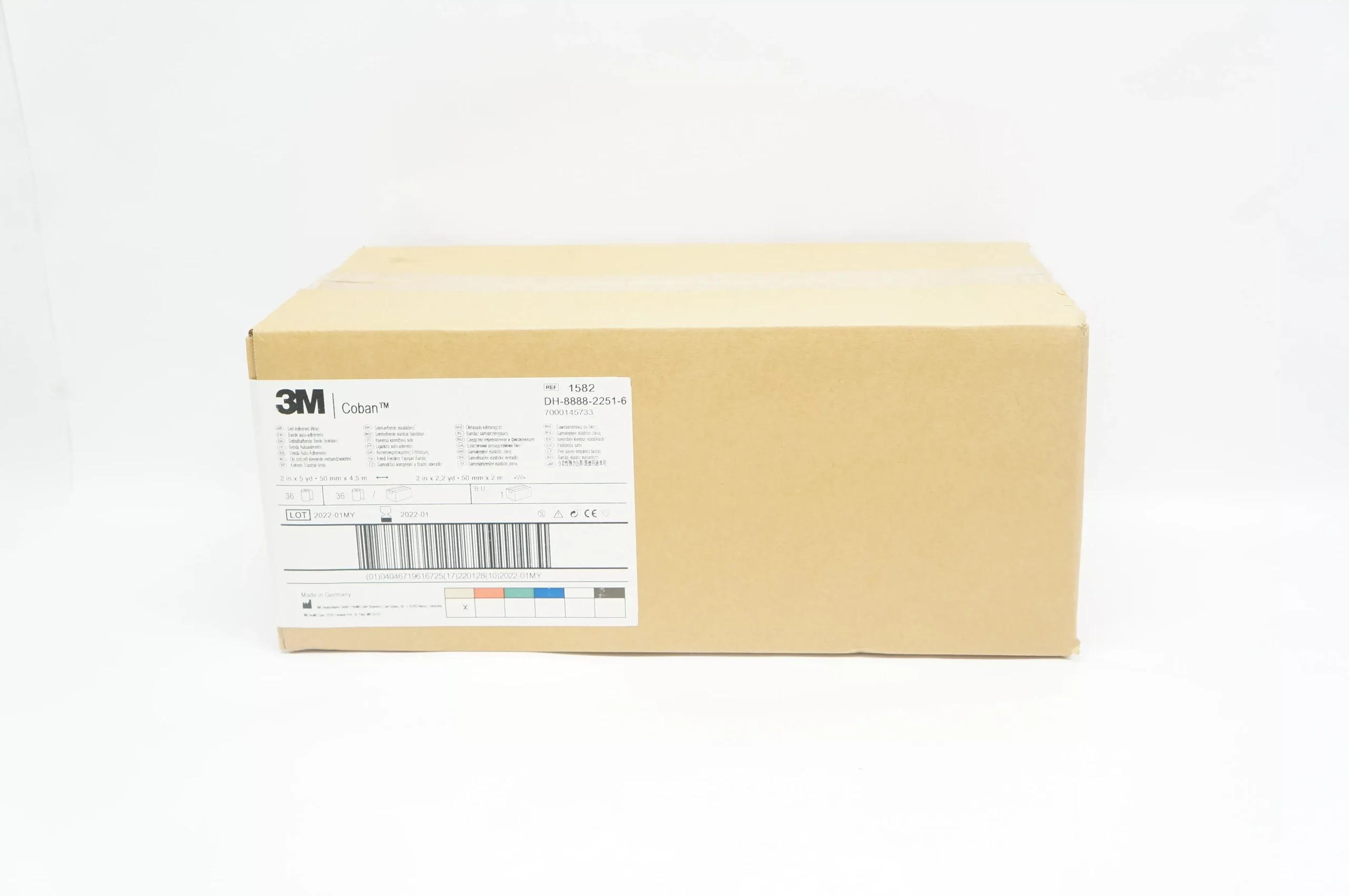 3M 1582 Coban Self-Adherent Wrap 2 inch x 5 yd - Case of 36