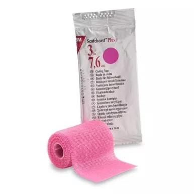 3M - 3M Adaptic Touch - 82003X - Tape, Cast Scotchcast 3 X 4 Yds Brt Pnk