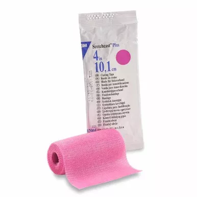 3M - 3M Adaptic Touch - 82004X - Tape, Cast Scotchcast 4 X 4 Yds Brt Pnk