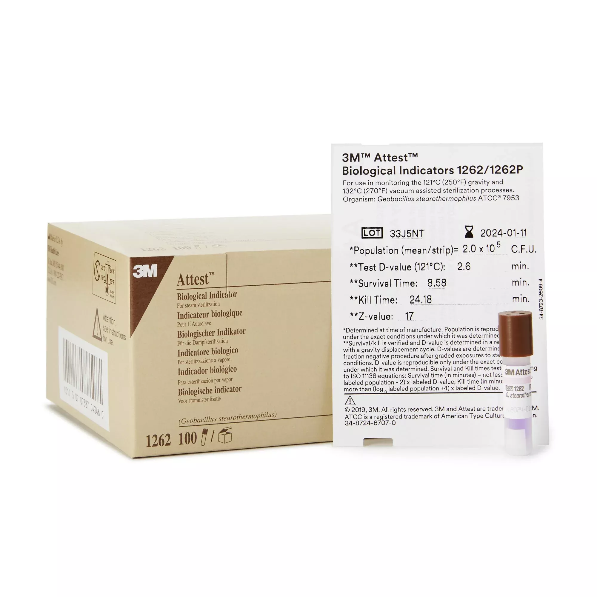 3M Attest 48 Hour Biological Indicator Vial For Steam Sterilization