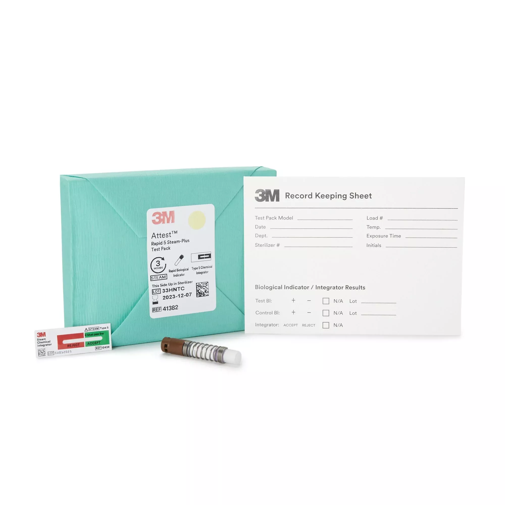 3M Attest Rapid 5 Steam Plus Sterilization Biological Indicator Pack