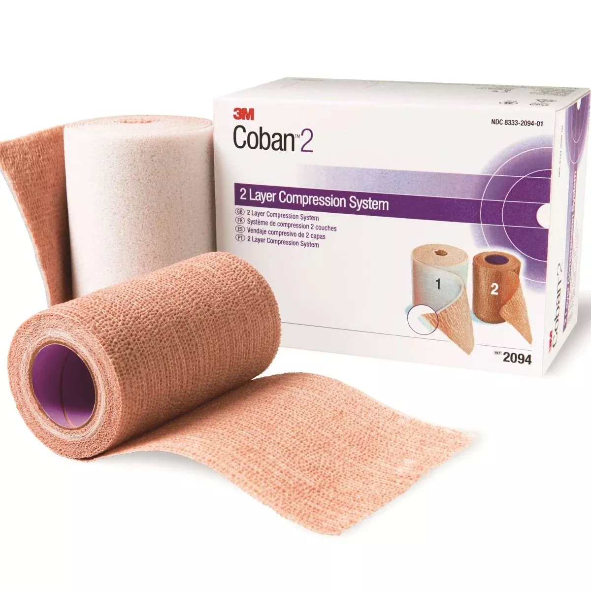 3M Coban 2 Self Adherent / Pull On Closure Two Layer Compression Bandage System