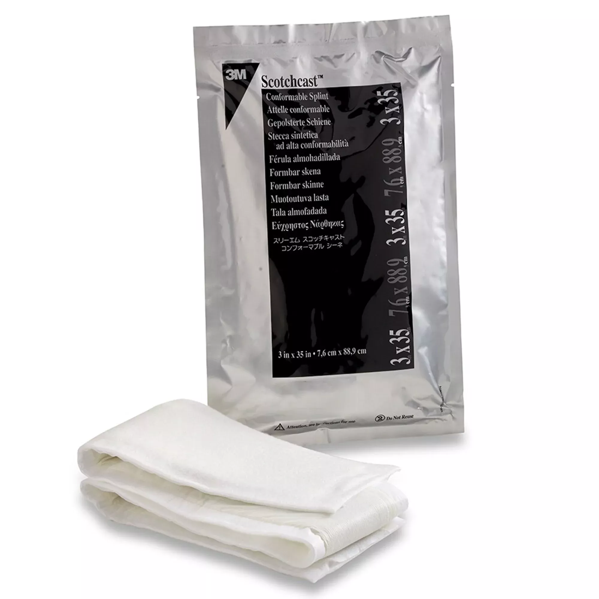 3M™ Scotchcast™ Quick Step Double Sided Felt Padded Splint, 3 x 35 Inch