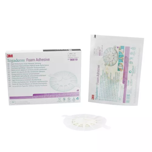 3M Tegaderm High Performance Foam Dressing 5.5 X 5.5 in with Border, Acrylic Adhesive Heel, 90619, Case of 20