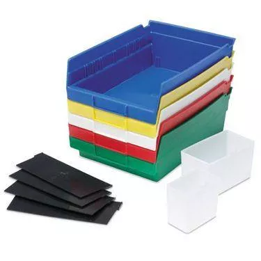 4 Inch High Shelf Bins 11.125"W x 11.625"D ,1 Each