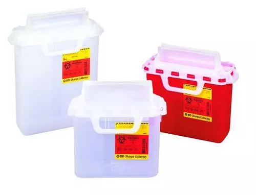 5.4 Quart Pearl BD Sharps Container with Counterbalanced Door 305428