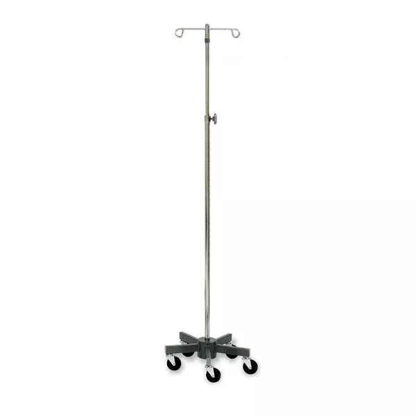 5-Leg Short Wheelbase Infusion Stand with 2 Hooks 2 Hooks ,1 Each
