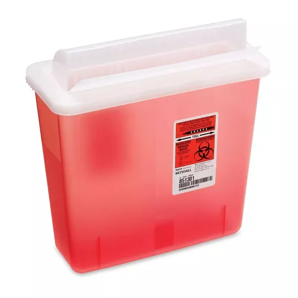 5 Quart Sharps Container 5qt • 10.75"W x 4.75"D x 10.5"H ,20 / pk