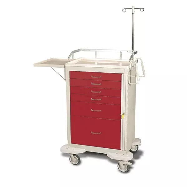 6-Drawer Classic Emergency Cart with Gate Lock 6-Drawer with Gate Lock (four 3", one 6", one 12") • 32"W x 25"D x 46.5"H ,1 Each