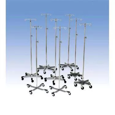 6-Leg Heavy Base Infusion Stand with 2 Hooks 2 Hooks ,1 Each