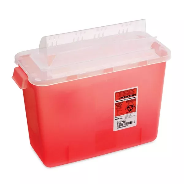 8 Quart Sharps Container 8qt • 13.75"W x 6"D x 11.5"H ,10 / pk