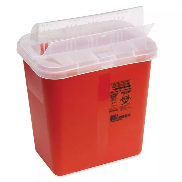 8 Quart Sharps Container 8qt Sharps Container with Open Lid • 10.5"W x 7.25"D x 10"H ,20 / pk