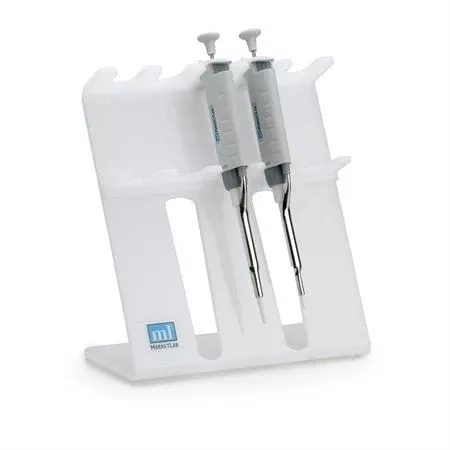 Acrylic Pipette Rack Pipette Rack • 5 Place Including Up To 2 MultiChannels • 9.5"W x 5.5"D x 10"H ,1 Each