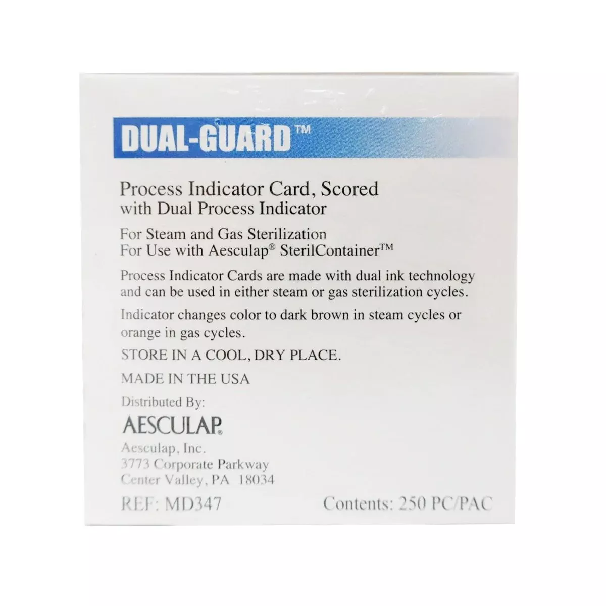 Aesculap Sterilization Process Indicator Card