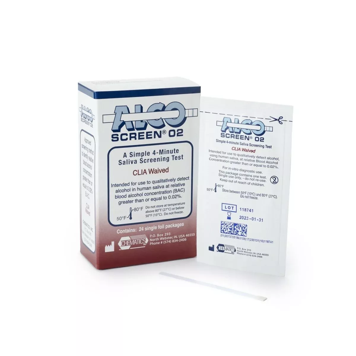 Alco Screen .02 Saliva Alcohol Screen Rapid Test