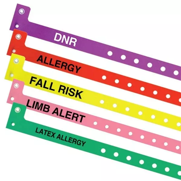 Alert Thin Bands MarketLab Allergy Thin Alert Band, Red PK500 ,500 Per Pack