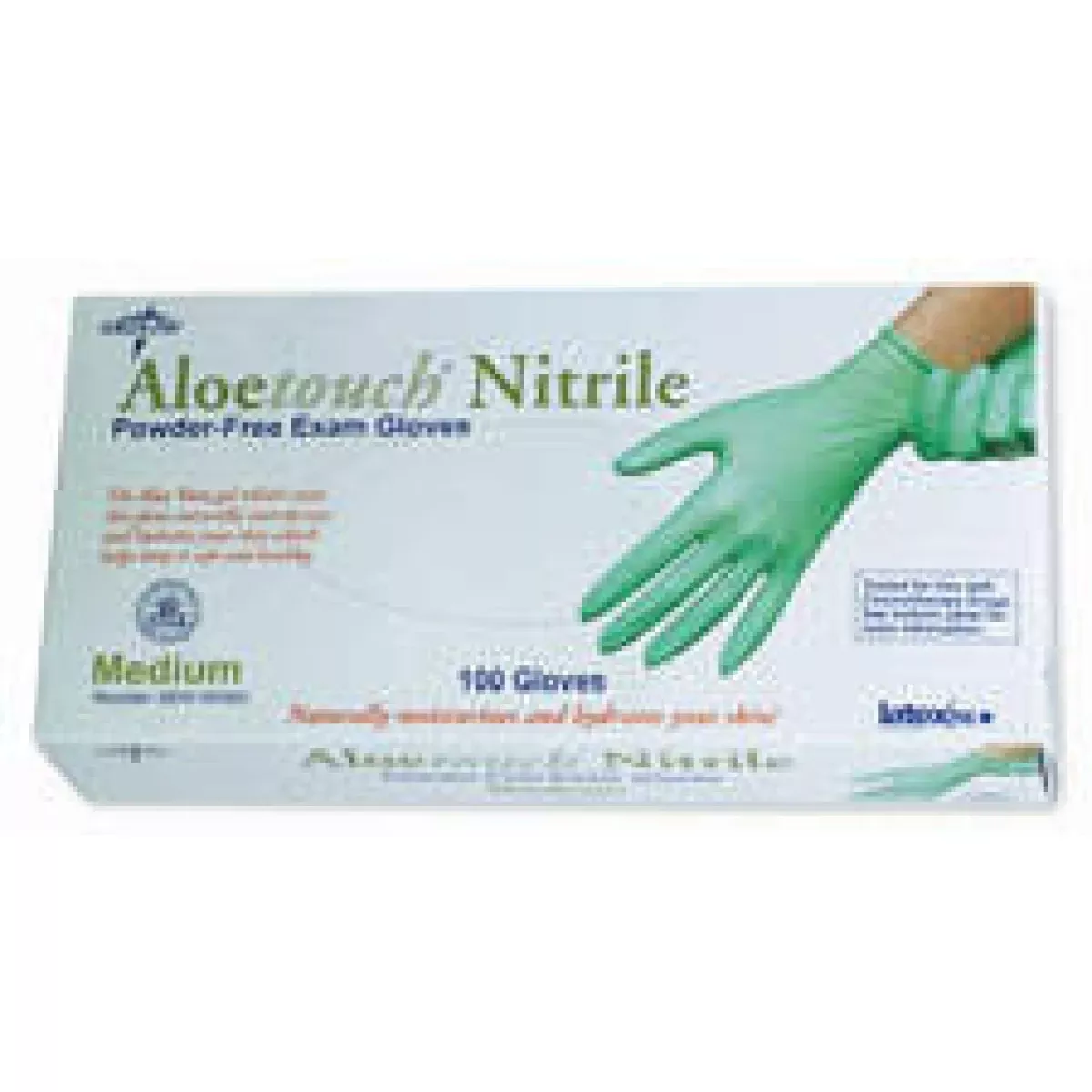 Aloetouch Gloves Powder-Free Light Green Nitrile Medium - 1000 Per Case