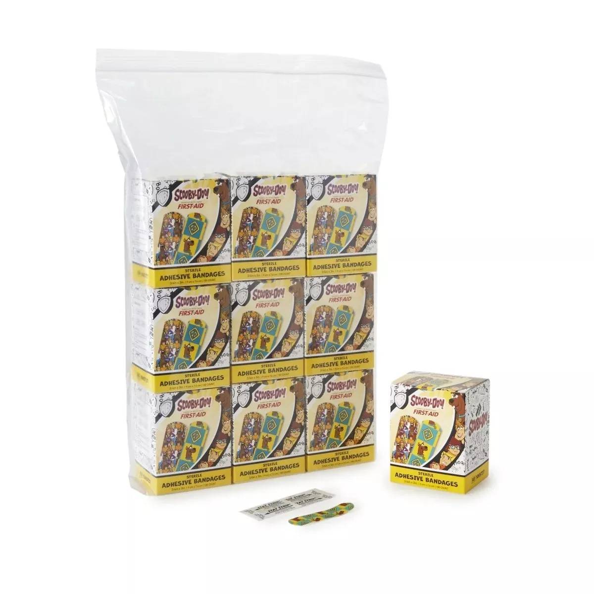 American White Cross Stat Strip Scooby Doo Adhesive Strips