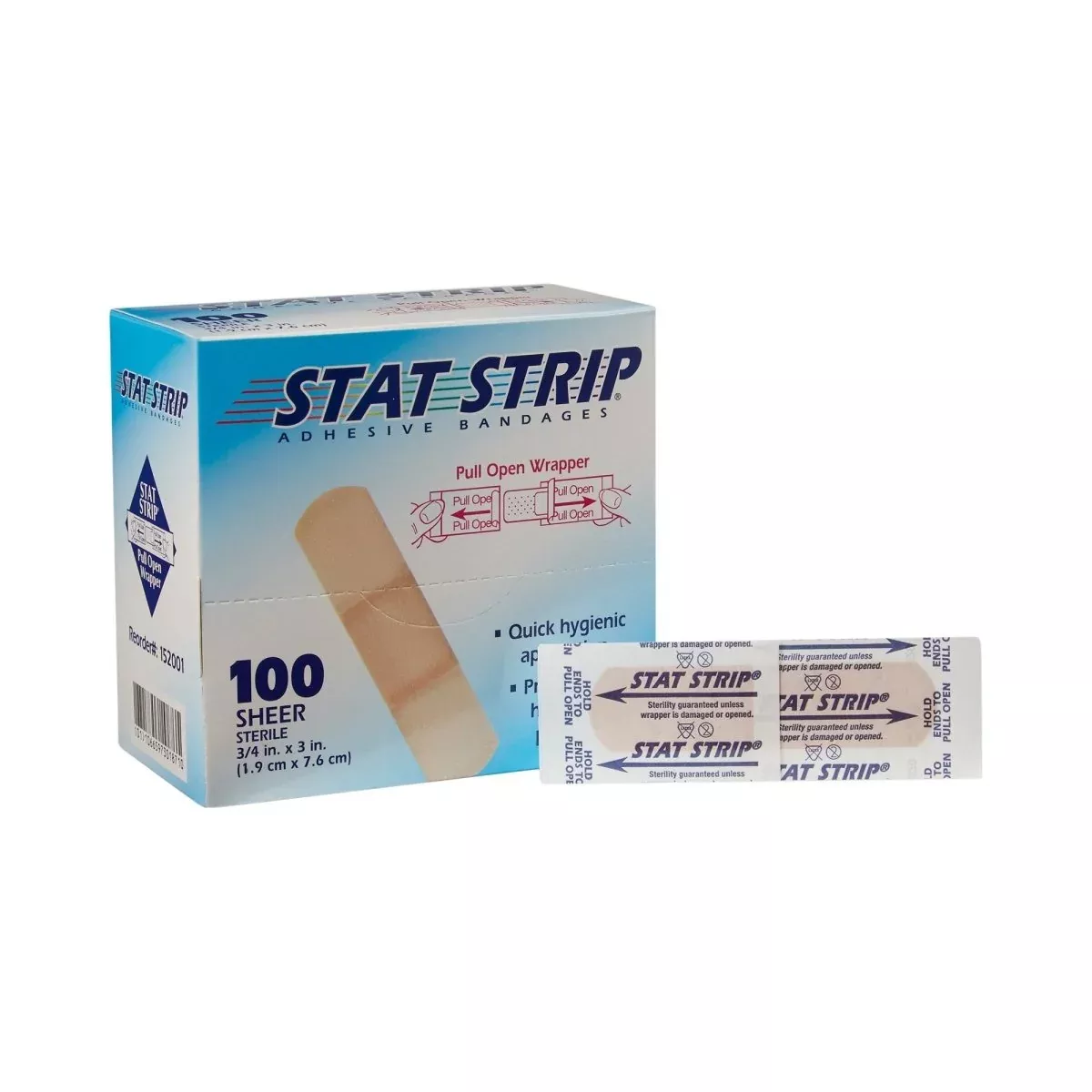 American White Cross Stat Strip Tan Adhesive Strips