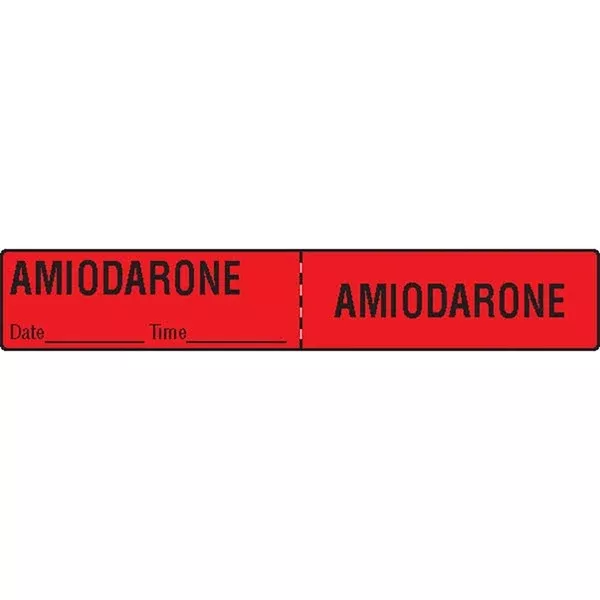 Amiodarone IV Tubing Medication Label Amiodarone ,500 / roll