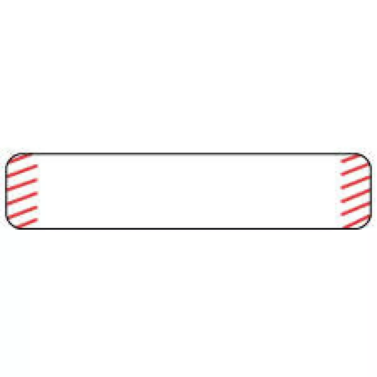 Anesthesia Label (Paper, Permanent) 1 1/2" X 1/3" White With Fluorescent Red - 1000 Per Roll