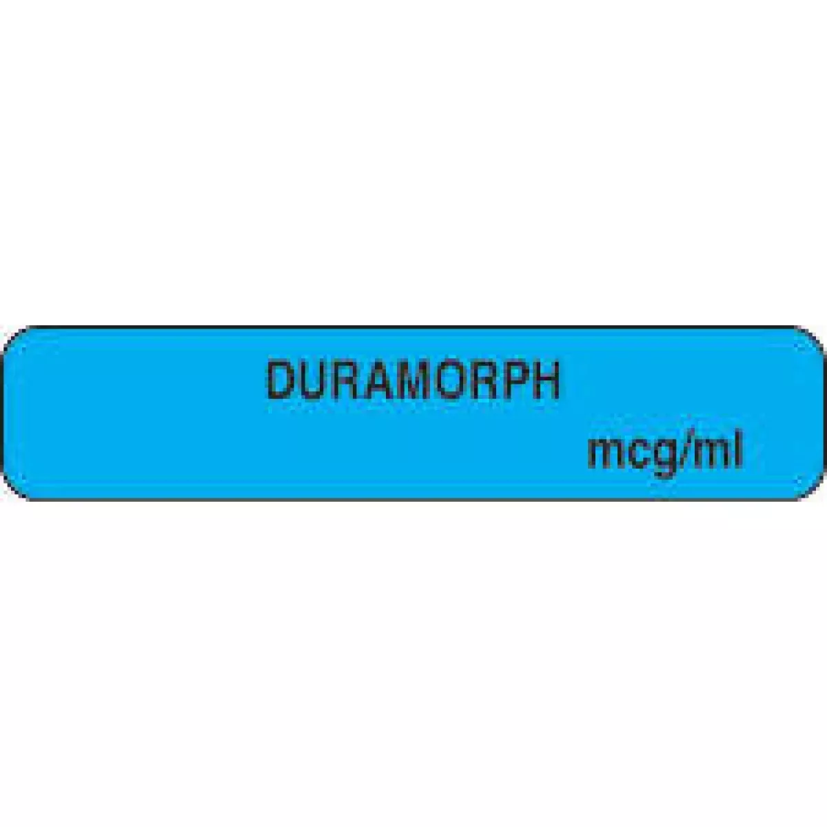 Anesthesia Label (Paper, Permanent) Duramorph Mcg/Ml 1 1/2" X 1/3" Blue - 1000 Per Roll