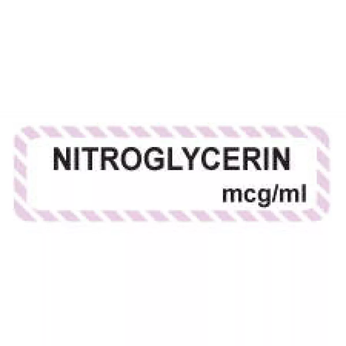 Anesthesia Label (Paper, Permanent) Nitroglycerin 1 1/4" X 3/8" White With Violet - 1000 Per Roll