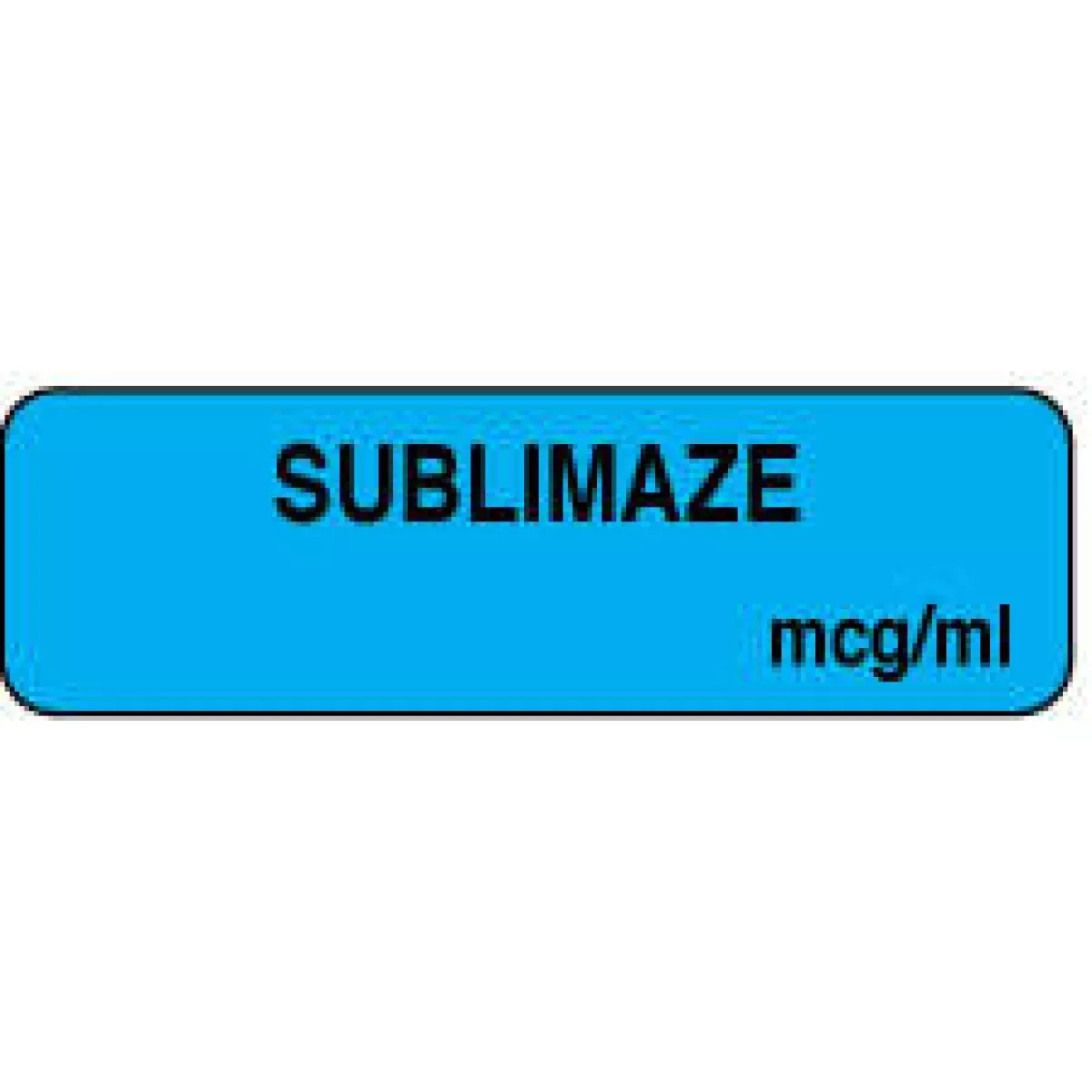 Anesthesia Label (Paper, Permanent) Sublimaze Mcg/Ml 1 1/4" X 3/8" Blue - 1000 Per Roll