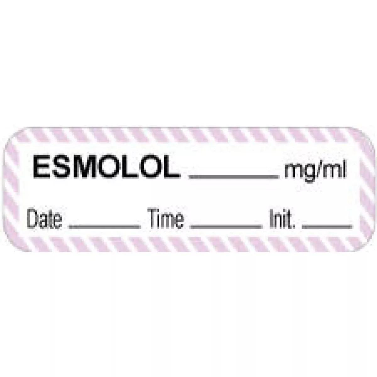 Anesthesia Label With Date, Time & Initial (Paper, Permanent) Esmolol Mg/Ml Date 1 1/2" X 1/2" White With Violet - 1000 Per Roll
