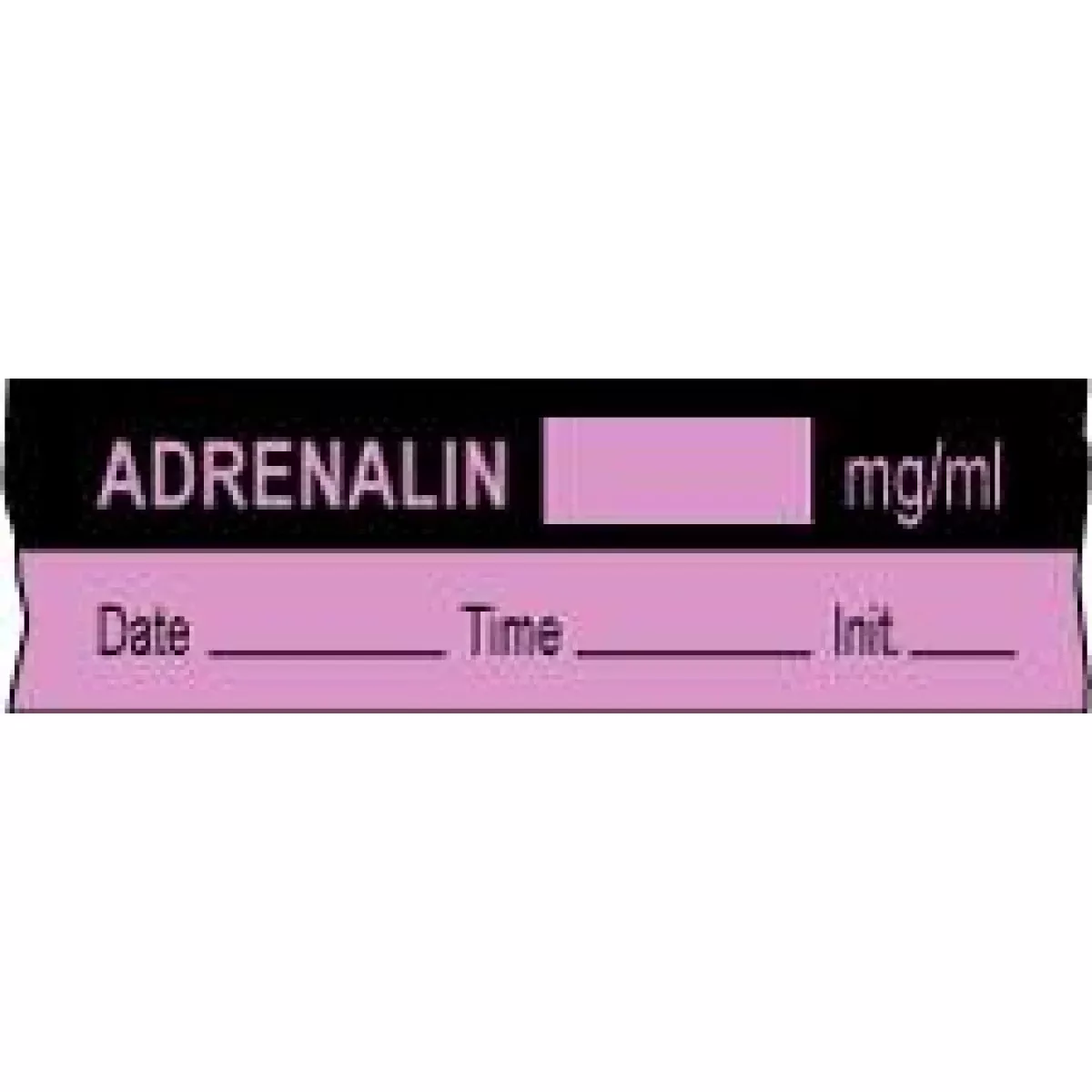 Anesthesia Tape With Date, Time & Initial (Removable) Adrenaline Mg/Ml 1/2" X 500" - 333 Imprints - Violet And Black - 500 Inches Per Roll