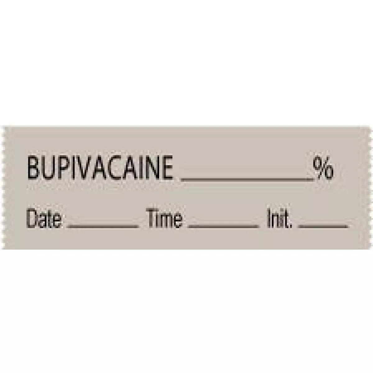 Anesthesia Tape With Date, Time & Initial (Removable) Bupivacaine % 1/2" X 500" - 333 Imprints - Gray - 500 Inches Per Roll