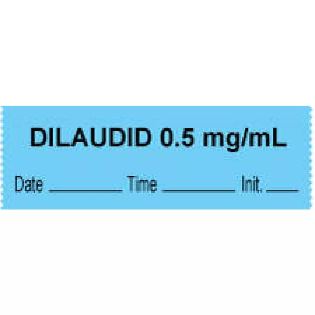 Anesthesia Tape With Date, Time & Initial (Removable) "Dilaudid 0.5 Mg/Ml" 1/2" X 500" Blue - 333 Imprints - 500 Inches Per Roll