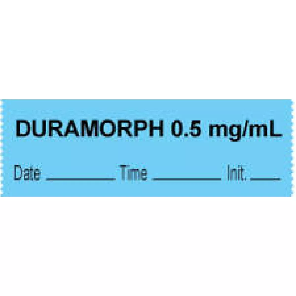 Anesthesia Tape With Date, Time & Initial (Removable) "Duramorph 0.5 Mg/Ml" 1/2" X 500" Blue - 333 Imprints - 500 Inches Per Roll