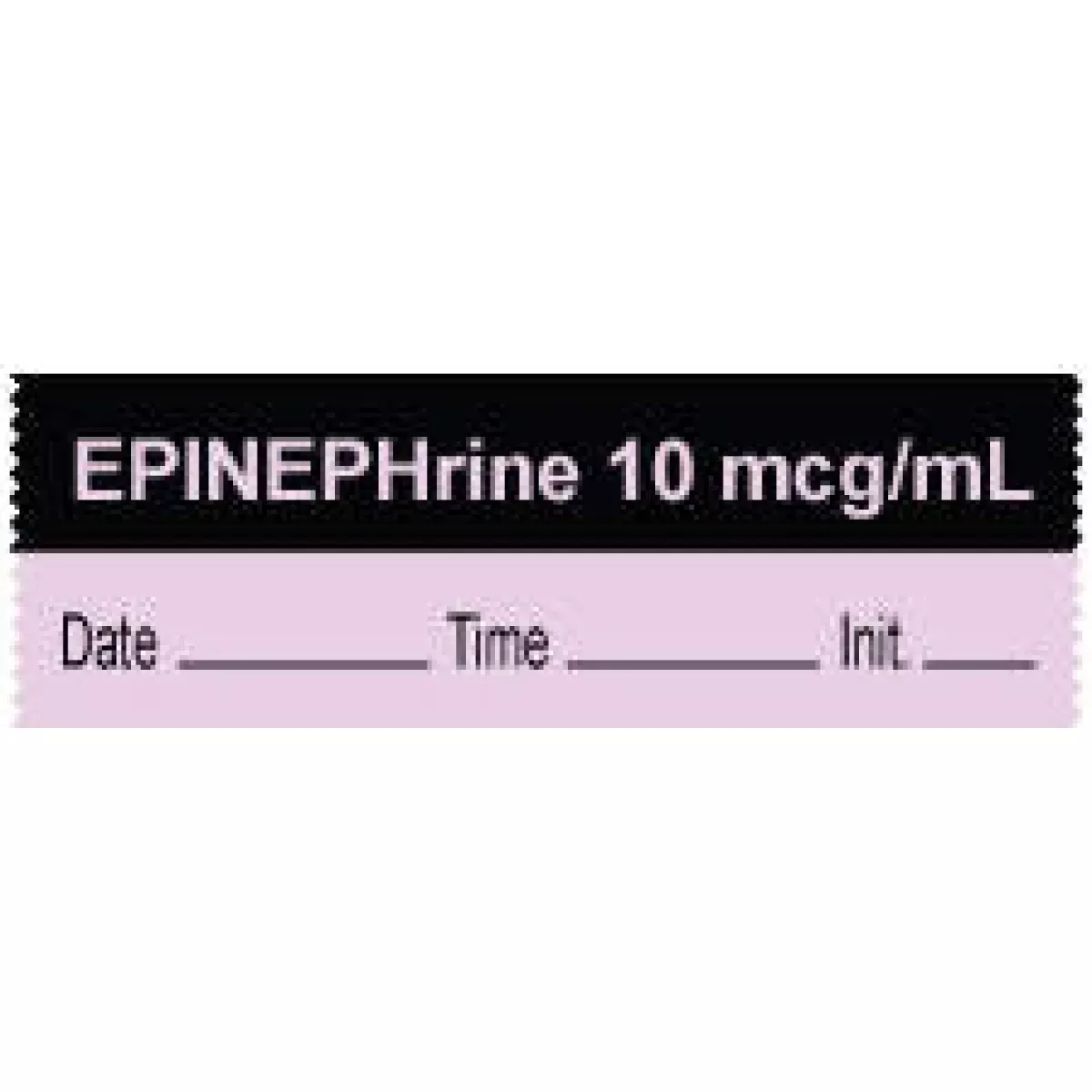 Anesthesia Tape With Date, Time & Initial (Removable) "Epinephrine 10 Mcg/Ml" 1/2" X 500" Violet And Black - 333 Imprints - 500 Inches Per Roll