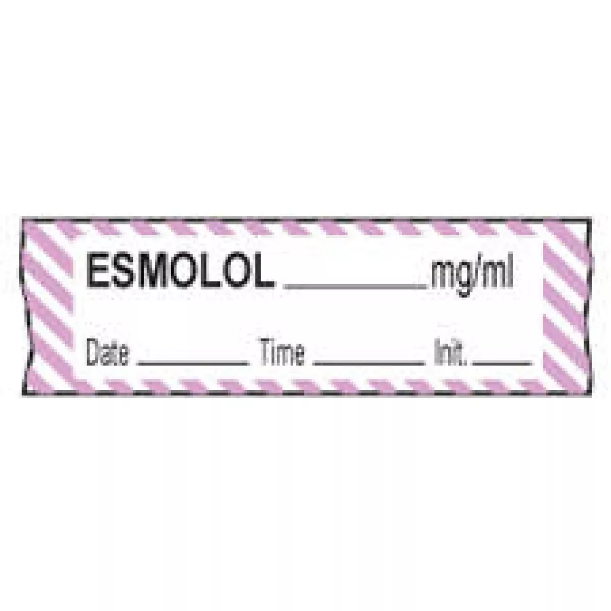 Anesthesia Tape With Date, Time & Initial (Removable) Esmolol Mg/Ml 1/2" X 500" - 333 Imprints - White With Violet - 500 Inches Per Roll