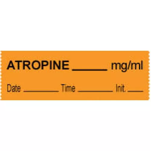 Anesthesia Tape With Date, Time & Initial (Removable) Fentanyl Mcg/Ml 1/2" X 500" - 333 Imprints - Tan - 500 Inches Per Roll