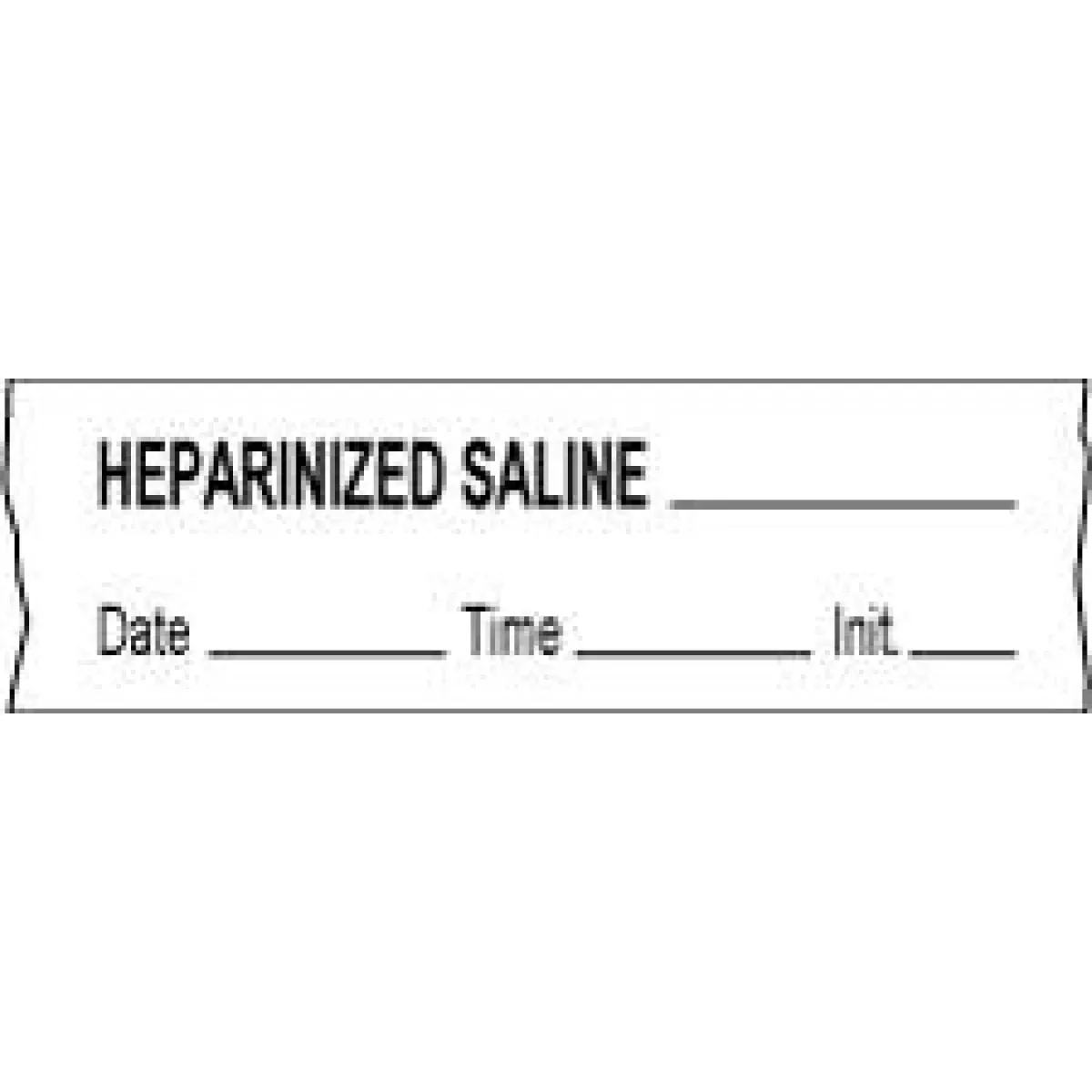 Anesthesia Tape With Date, Time & Initial (Removable) Heparinized Saline 1/2" X 500" - 333 Imprints - White - 500 Inches Per Roll