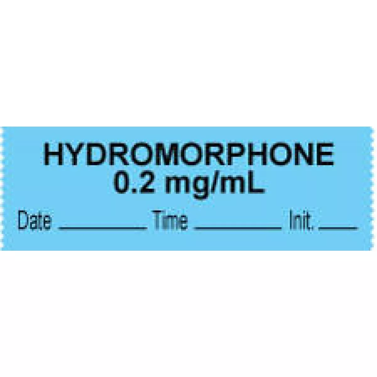 Anesthesia Tape With Date, Time & Initial (Removable) "Hydromorphone 0.2 Mg/Ml" 1/2" X 500" Blue - 333 Imprints - 500 Inches Per Roll