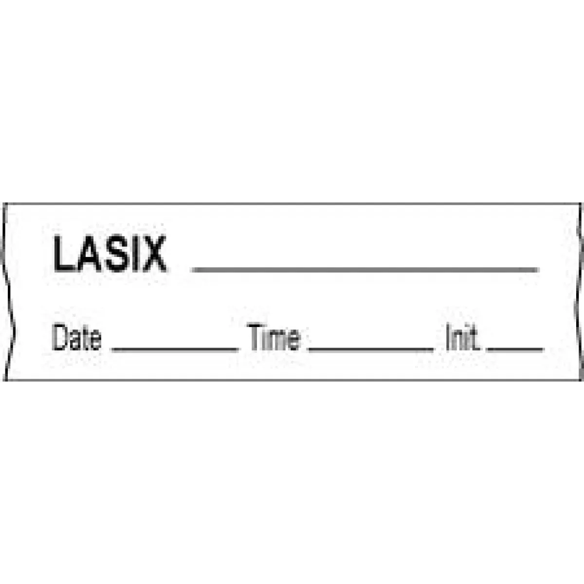Anesthesia Tape With Date, Time & Initial (Removable) Lasix 1/2" X 500" - 333 Imprints - White - 500 Inches Per Roll