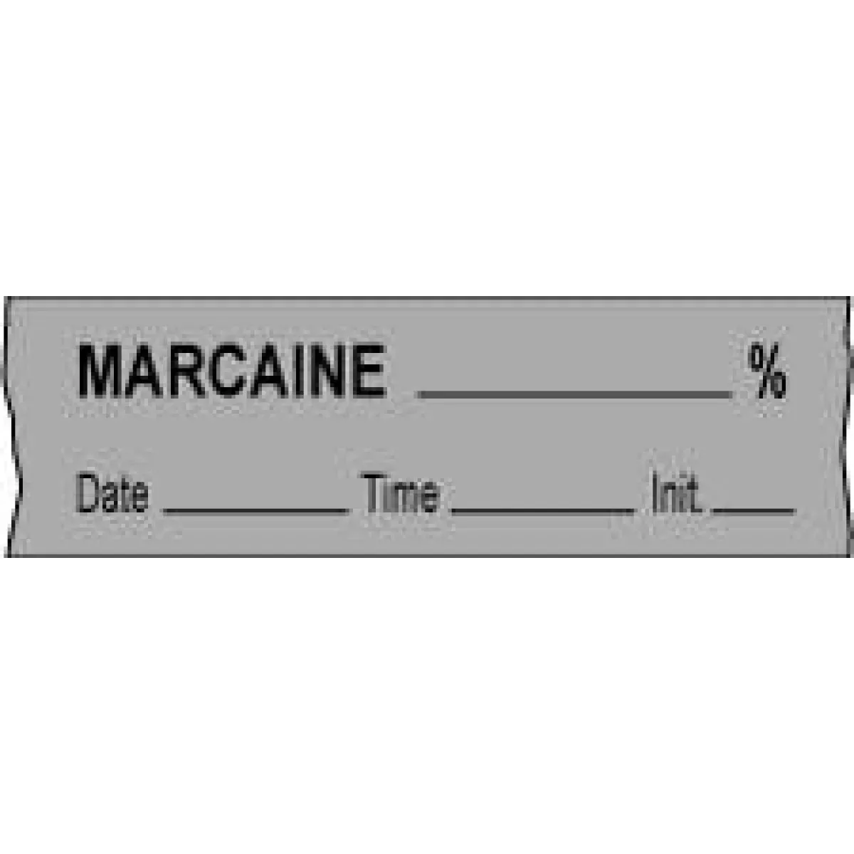 Anesthesia Tape With Date, Time & Initial (Removable) Marcaine % 1/2" X 500" - 333 Imprints - Gray - 500 Inches Per Roll