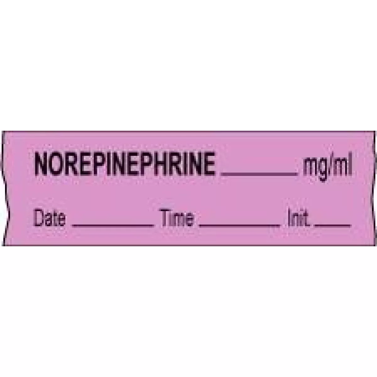 Anesthesia Tape With Date, Time & Initial (Removable) Norepinephrine Mg/Ml 1/2" X 500" - 333 Imprints - Violet - 500 Inches Per Roll